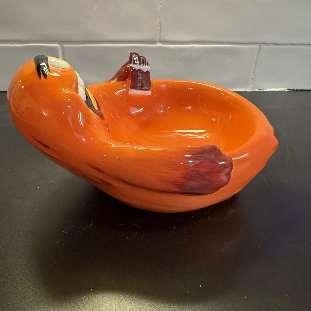 Ceramic Candy Bowl Target 2009 Monster‎ Madness Orange One Eyed Chocolate Eating